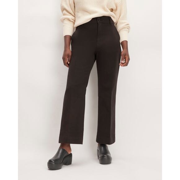 Everlane The Organic Kick Flare Pant in Black 8 NWT - Picture 1 of 6